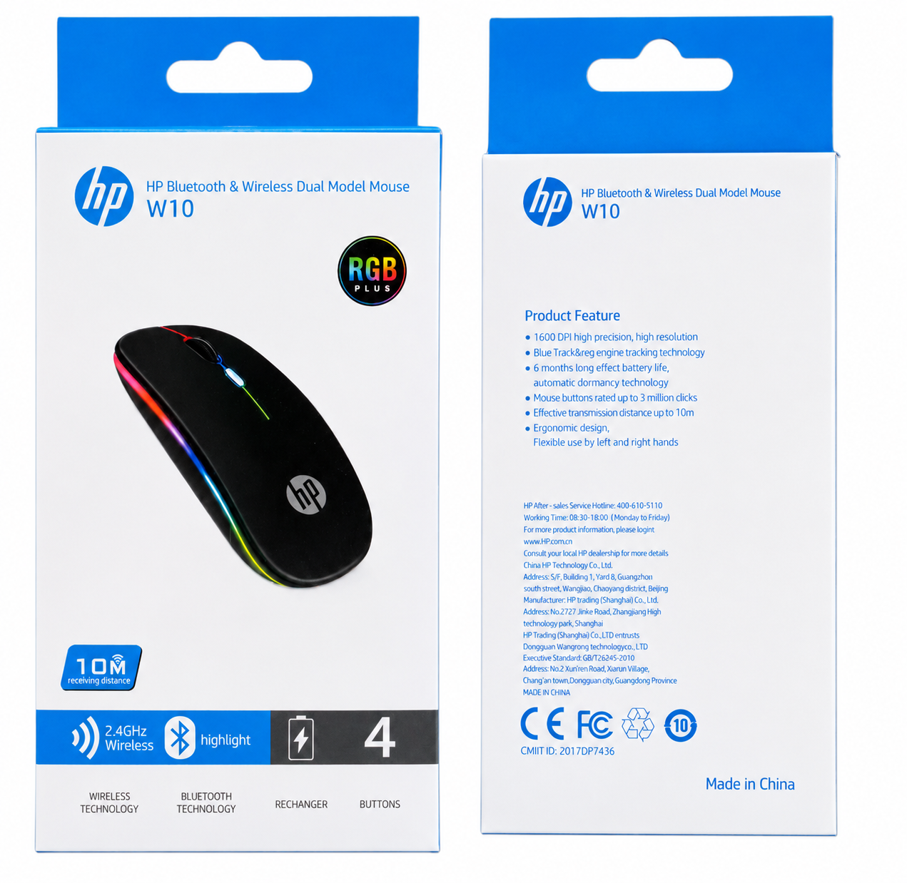 Dual Mode (wireless+bluetooth) Mouse W10